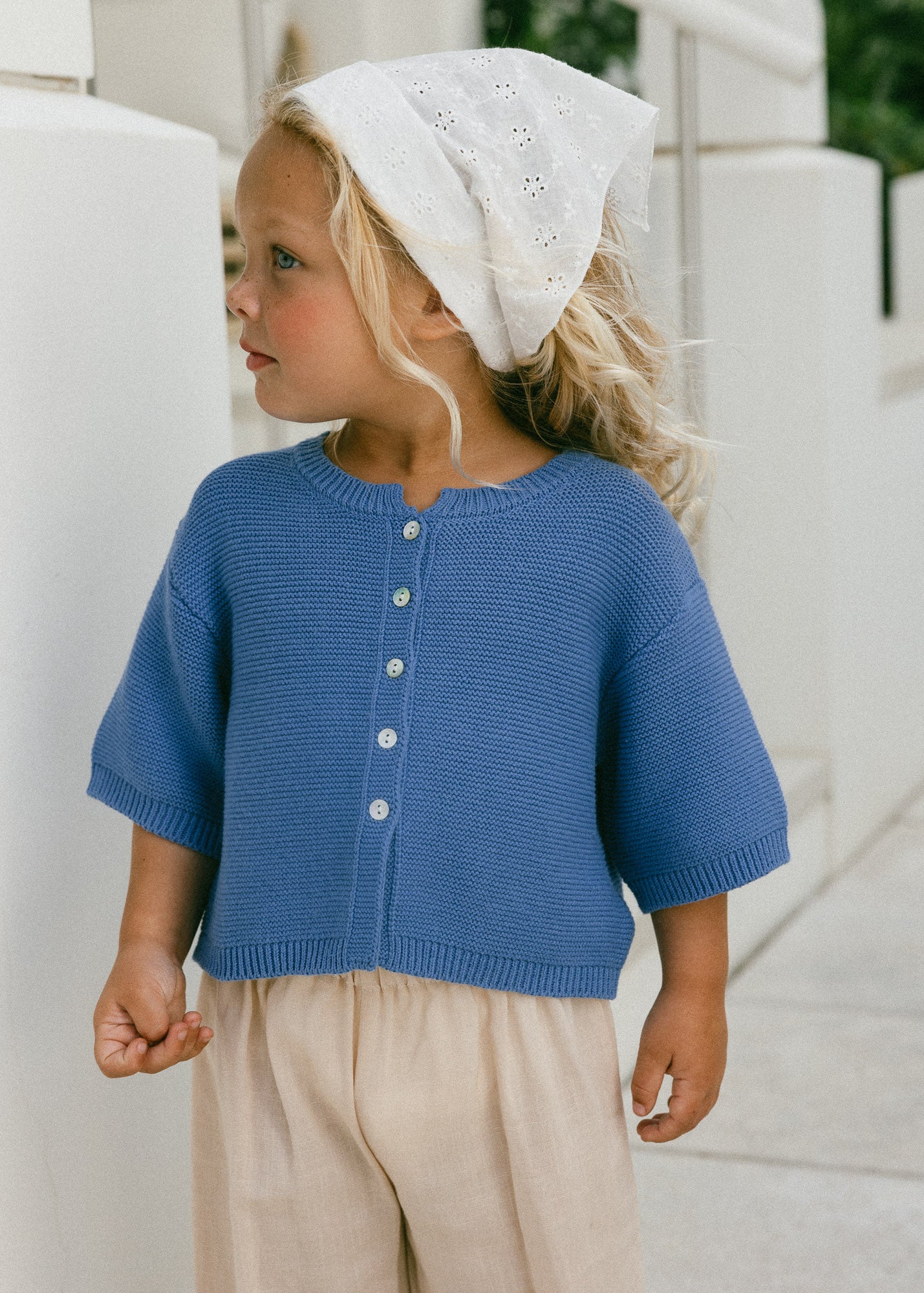 Ron Herman Linen Sheer Cardigan ブルー Évora Cardigan- Sea Blue – Nuvem the Label