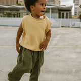 Check Pants- Light Olive & Honey