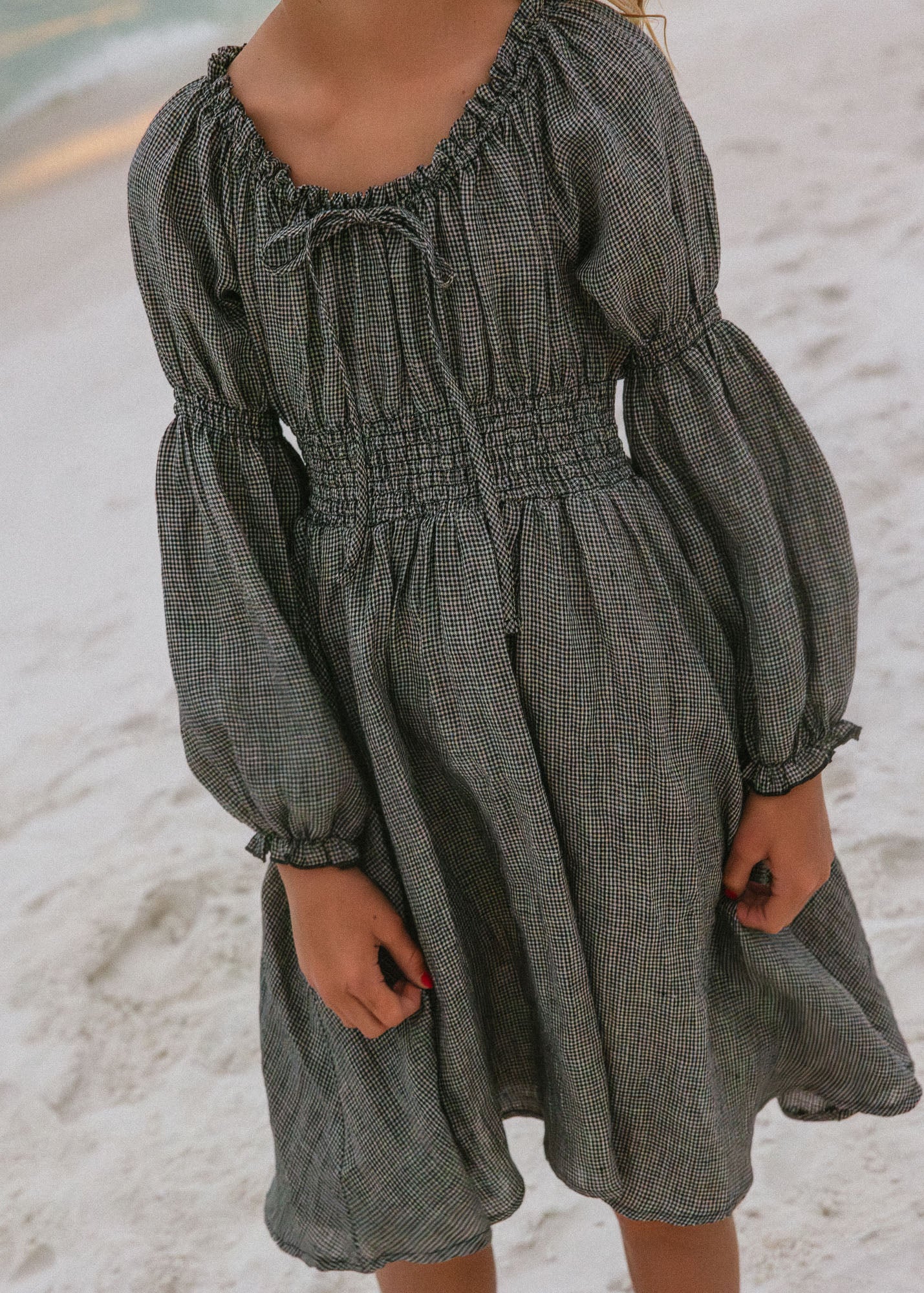 Verona Dress- Gingham Onyx