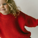Chunky Knit- Red