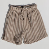 Milan Shorts- Stripe Mocha