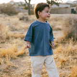 Baggy Tee- Foggy Blue