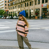 Retro Stripe Long Sleeve- Light Pink