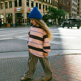 Retro Stripe Long Sleeve- Light Pink