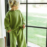 Knitted Cotton Set- Pea Green