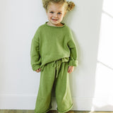 Knitted Cotton Set- Pea Green