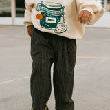 Check Pants- Onyx & Oat