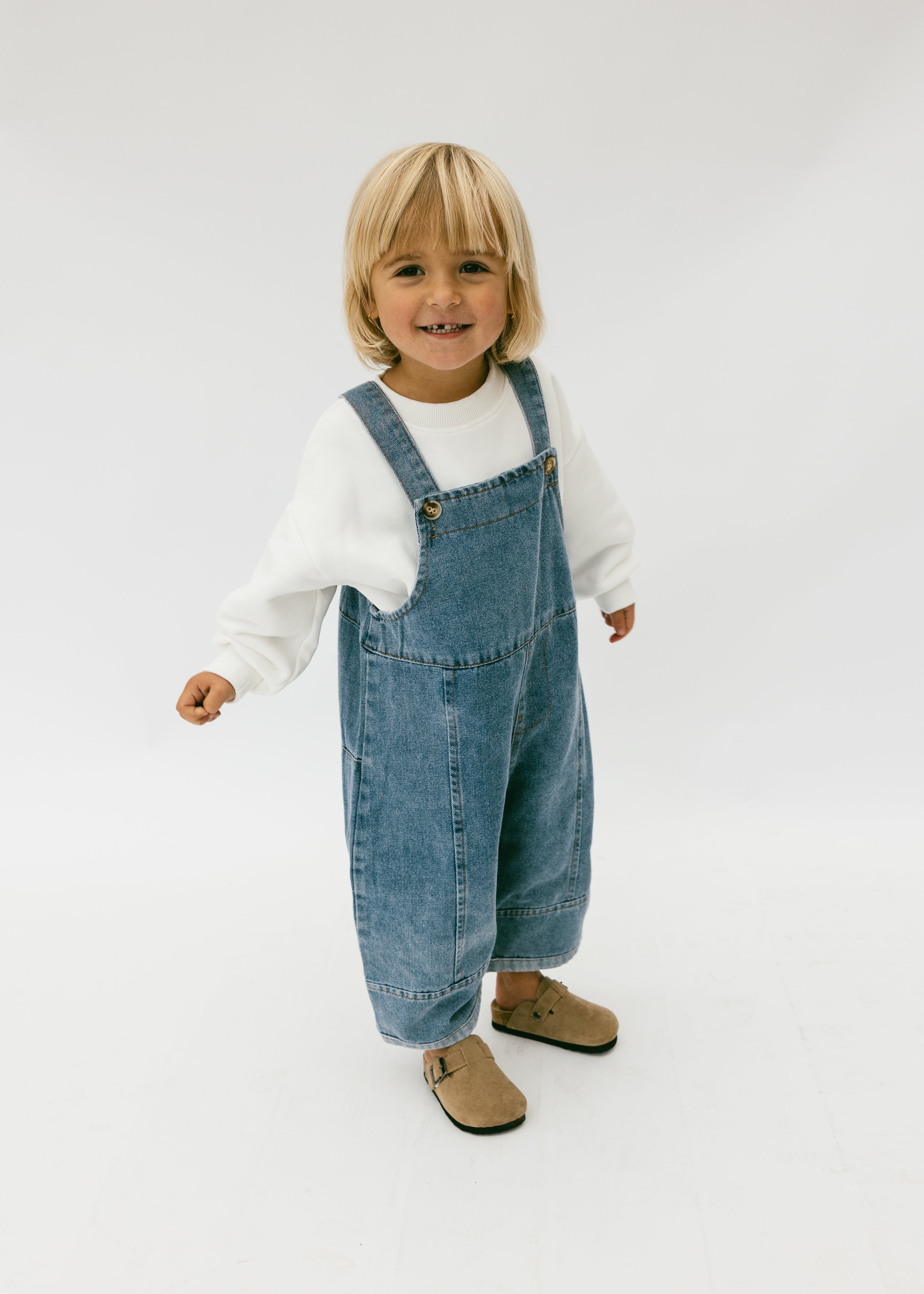 Fostered Collection Oversized Denim Overalls