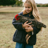 Check Barn Coat- Navy