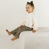 Striped Terry Pants- Brown