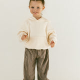 Striped Terry Pants- Brown
