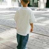 Varsity V-Neck Tee- Gray Melange