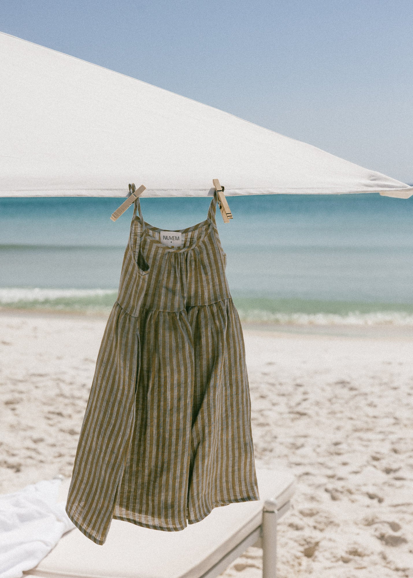 Athina Dress- Stripe Coastal Dune
