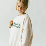 Graphic Crewneck- Snacks For Dinner- Green