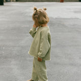 Raw Hem Set- Pale Green