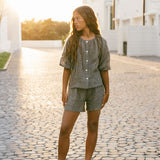 Lille Shorts- Gingham Onyx