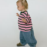 Striped Retro Tee- Pink