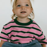 Striped Retro Tee- Pink