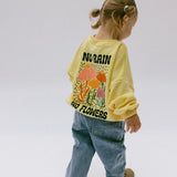 Graphic Crewneck- Flowers- Yellow