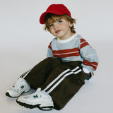 Retro Stripe Long Sleeve- Light Blue