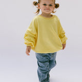 Graphic Crewneck- Flowers- Yellow