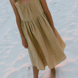 Athina Dress- Stripe Sunwashed