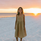 Athina Dress- Stripe Sunwashed