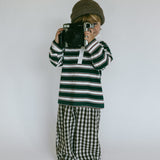 Soft Gingham Pants- Brown