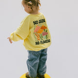 Graphic Crewneck- Flowers- Yellow