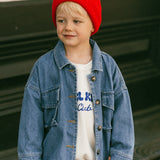 Denim Cargo Jacket- True Blue