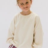 Graphic Crewneck- Flowers- Sand