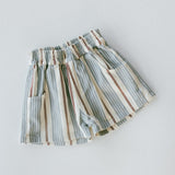Retro Twill Shorts- Harbor Stripe