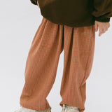 Check Pants- Tan & Red