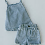 Denim Shorts- Light Wash