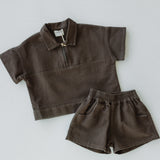 Cargo Wide Leg Shorts- Brown