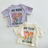 Pocket Graphic Tee- Flowers- Lavender