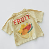 Pocket Graphic Tee- Fruit- Vintage Yellow