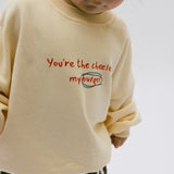 Graphic Crewneck- Burger- Butter Yellow