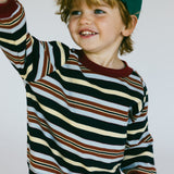 Retro Stripe Long Sleeve- Navy