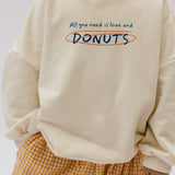 Graphic Crewneck- Donuts- Cream