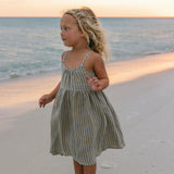 Athina Dress- Stripe Coastal Dune