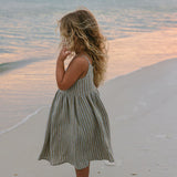 Athina Dress- Stripe Coastal Dune