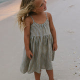 Athina Dress- Stripe Coastal Dune