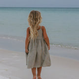 Athina Dress- Stripe Coastal Dune