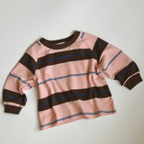 Retro Stripe Long Sleeve- Light Pink