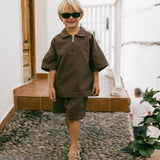 Cargo Zip Polo- Brown