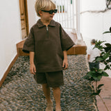 Cargo Zip Polo- Brown