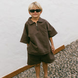 Cargo Zip Polo- Brown