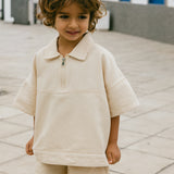 Cargo Wide Leg Shorts- Cream