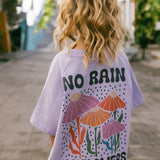 Pocket Graphic Tee- Flowers- Lavender